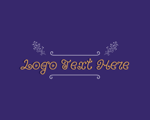 Curvy - Flower Bloom Wordmark logo design