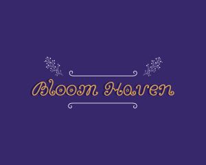 Flower Bloom Wordmark logo design