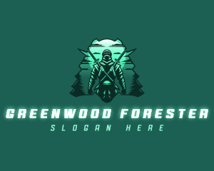 Ninja Samurai Forest logo design