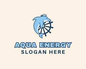 Aqua Sailor Dolphin logo design