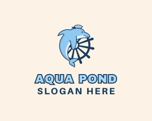 Aqua Sailor Dolphin logo design