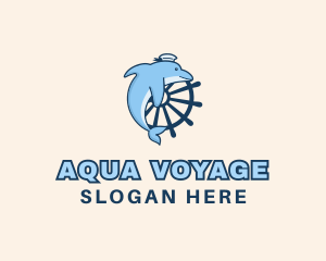 Aqua Sailor Dolphin logo design