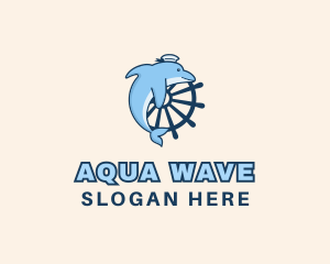Aqua Sailor Dolphin logo design