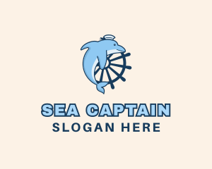 Sailor - Aqua Sailor Dolphin logo design