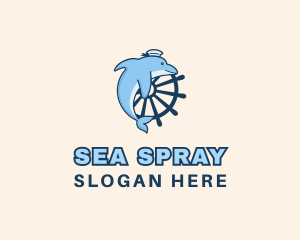 Aqua Sailor Dolphin logo design