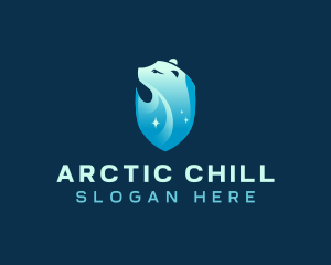 Ice - Polar Bear Ice Shield logo design