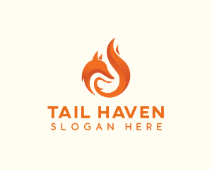 Tail - Fire Fox Tail logo design