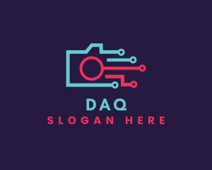 Futuristic Digital Camera Logo