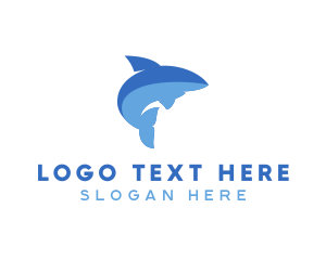 Seafood - Shark Fish Animal logo design