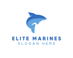 Shark Fish Marine logo design