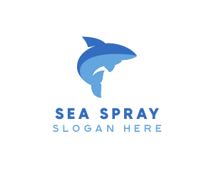 Shark Fish Marine logo design