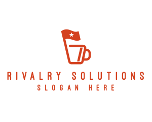 Coffee Flag Cup Logo