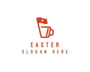 Mug - Coffee Flag Cup logo design