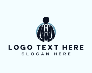 Recruitment Firm - Suit Man Professional logo design