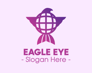 Eagle Bird Globe logo design