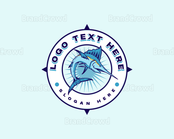 Fish Marlin Seafiood Logo