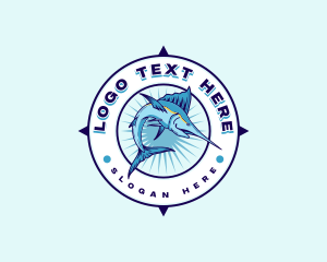 Marine - Fish Marlin Seafiood logo design