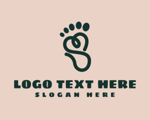 Reflexology - Scribble Foot Massage logo design