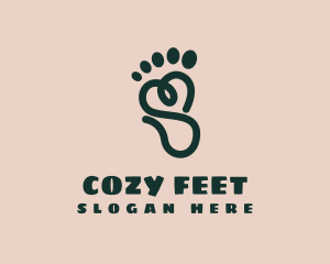 Scribble Foot Massage logo design