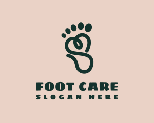 Podiatrist - Scribble Foot Massage logo design