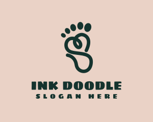 Scribble Foot Massage logo design