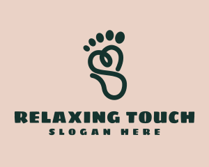 Massage - Scribble Foot Massage logo design