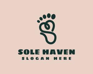 Pedicure - Scribble Foot Massage logo design