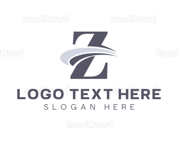 Cool Professional Swoosh Letter Z Logo