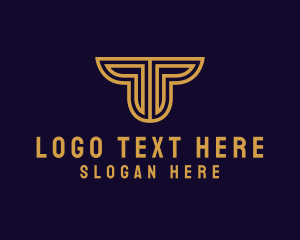 Luxury Premium Firm Letter T logo design