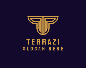 Luxury Premium Firm Letter T logo design