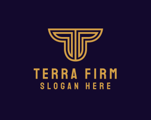 Luxury Premium Firm Letter T logo design