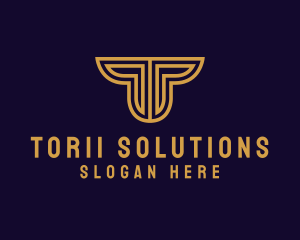 Luxury Premium Firm Letter T logo design