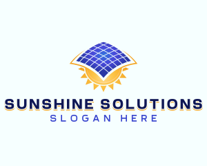 Sunlight - Sun Solar Panel logo design