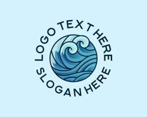 Ocean Water Wave  Logo