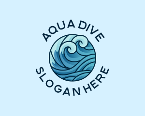 Ocean Water Wave  logo design