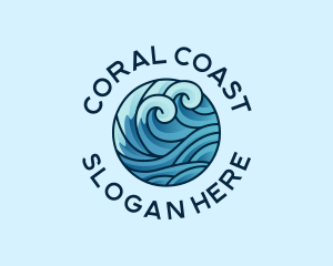 Ocean Water Wave  logo design