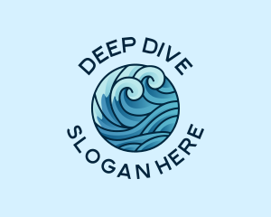 Ocean Water Wave  logo design