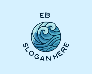Surfing - Ocean Water Wave logo design