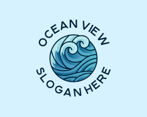 Ocean Water Wave  logo design