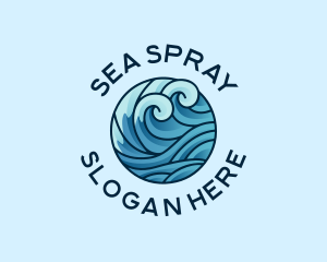 Ocean Water Wave  logo design