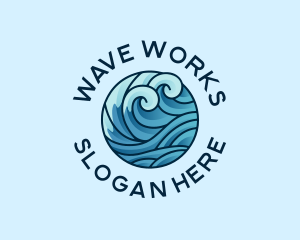 Ocean Water Wave  logo design