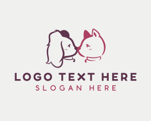 Dog - Cat Dog Groomer logo design