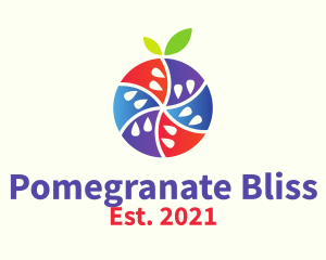 Pomegranate - Pomegranate Fruit Juice logo design