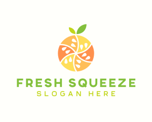 Juicer - Citrus Fruit Harvest logo design