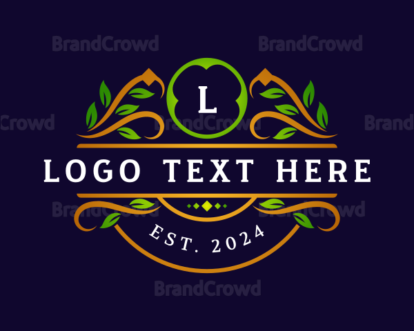 Premium Leaf Wreath Logo