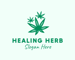 Medicinal Marijuana Leaves logo design