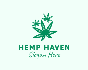 Medicinal Marijuana Leaves logo design