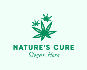 Medicinal Marijuana Leaves logo design