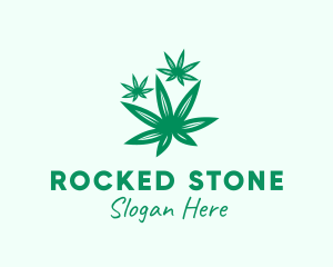 Stoned - Medicinal Marijuana Leaves logo design