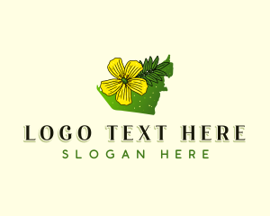 Map - UAE Floral Flower logo design